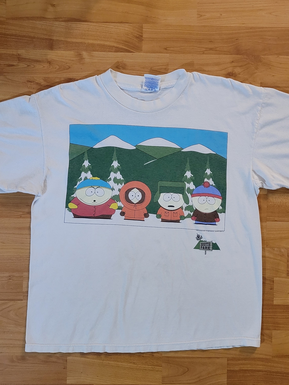 VINTAGE ORIGINAL SOUTH PARK White T-SHIRT 1997 COMEDY CENTRAL SIZE LARGE